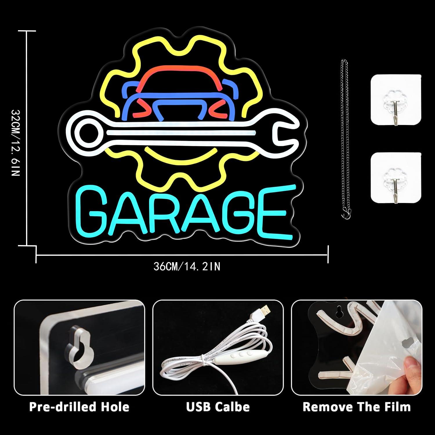 Garage Neon Sign USB Powered L - Auto Repair Shops recensie en prijs