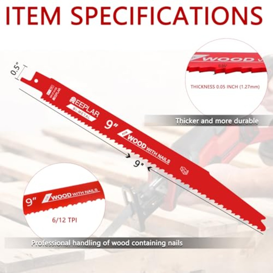 Stud and Nail sawzall Blades9  - Metal Saw Reciprocating recensie en prijs