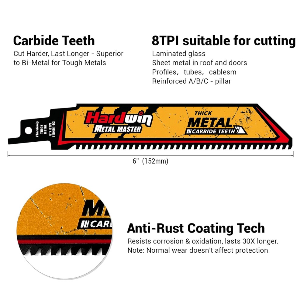 6-Inch 8 TPI Carbide Reciproca - Metal Saw Reciprocating recensie en prijs
