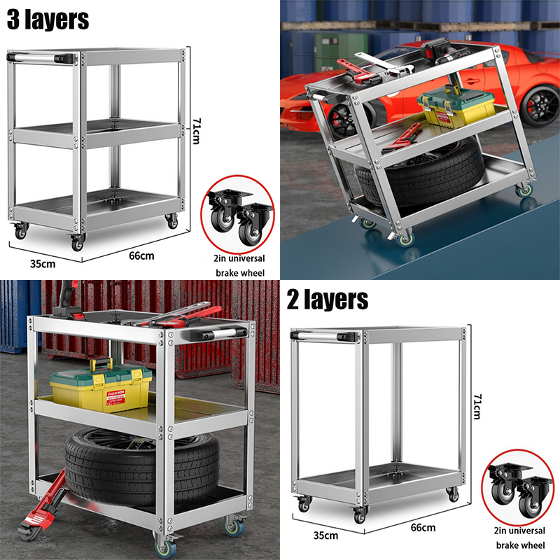 2/3 layers Trolley Stainless S - Auto Repair Shops recensie en prijs
